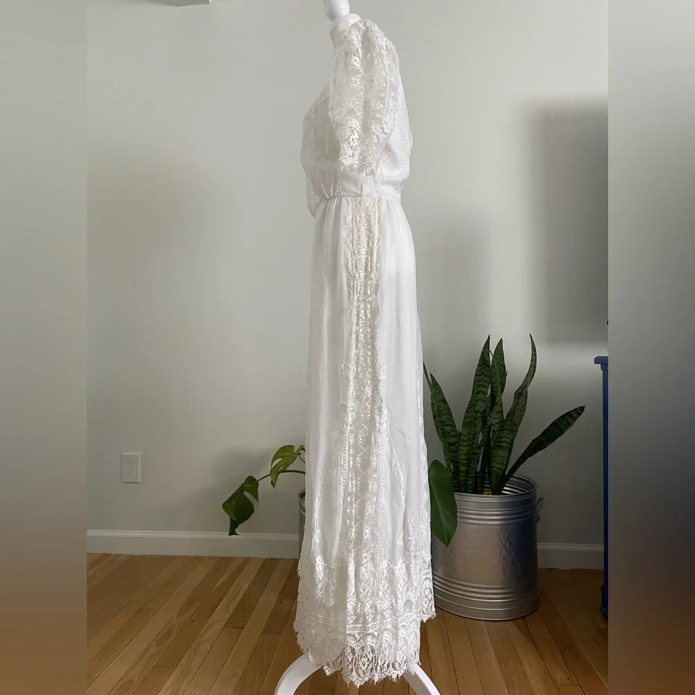 Vintage 70s Handmade Cottage-core/Prairie/Boho Wedding Maxi Dress - Picture 7 of 9